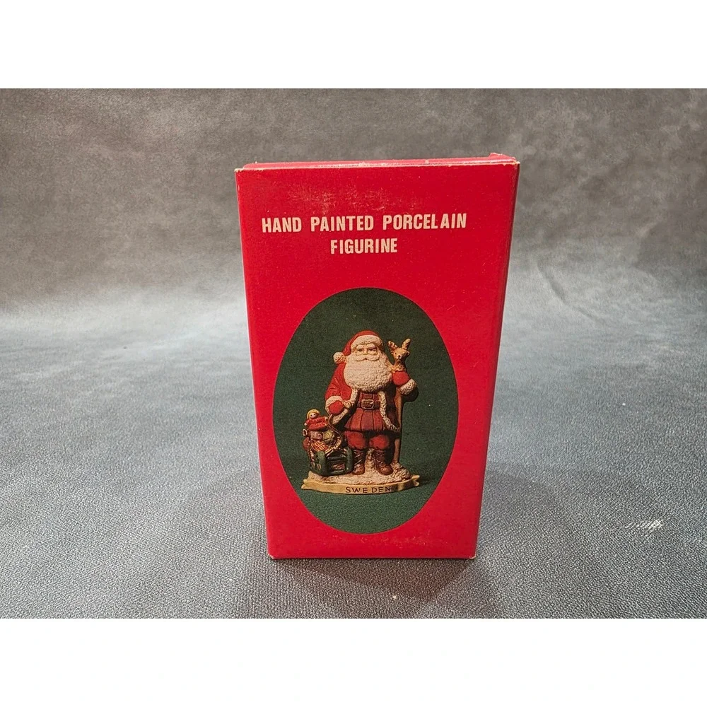 RSVP 1991 Sweden Santa Figurine Reindeer‎ Sled Christmas Collectible 8905